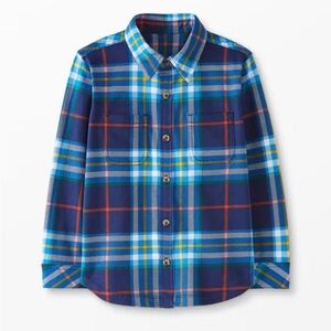Hanna Andersson Blue and Red Plaid Button Down Shirt